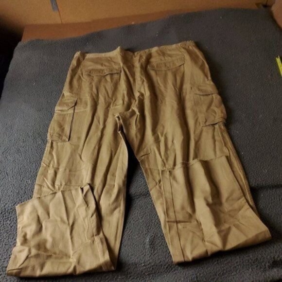 NEW Boulder Creek Trading Cargo Pants Big Tall Mens 54 38L Tan Chino Khaki Cott - Picture 6 of 7